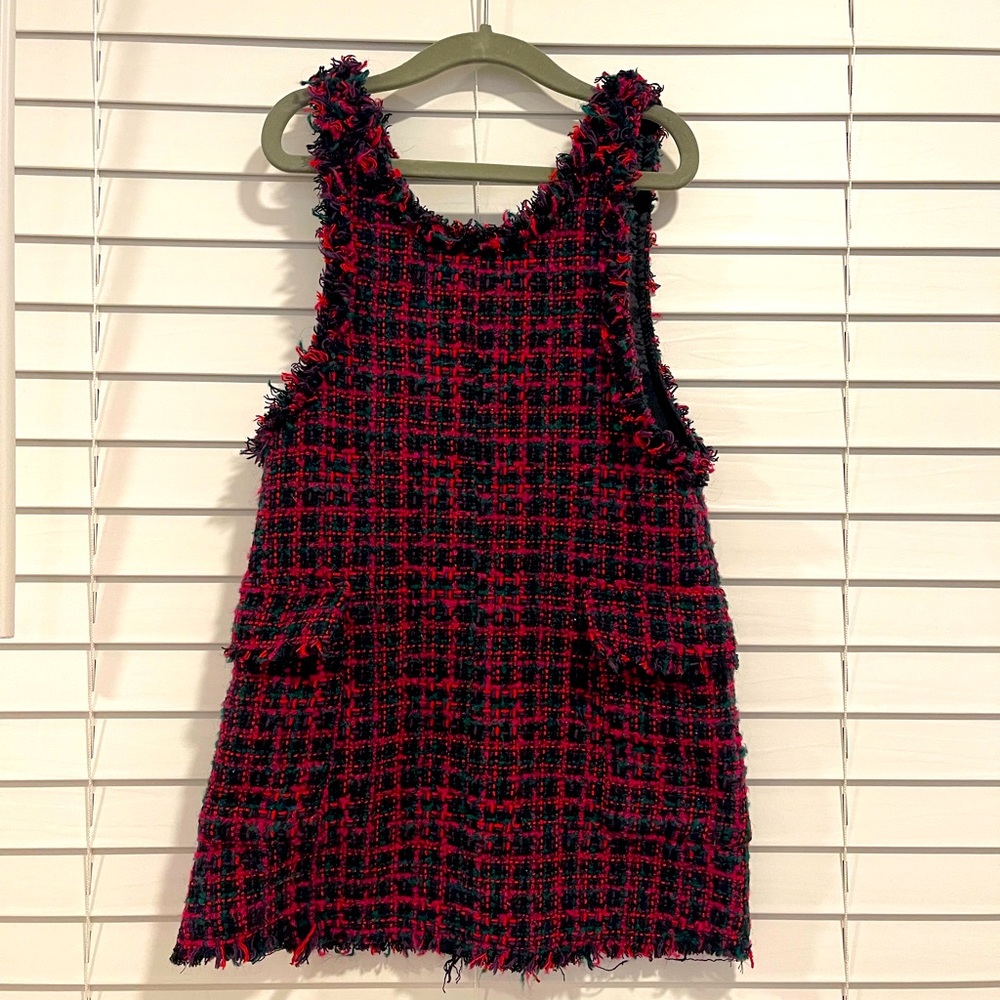 ZARA Girl Pink Tweed Dress, size 6